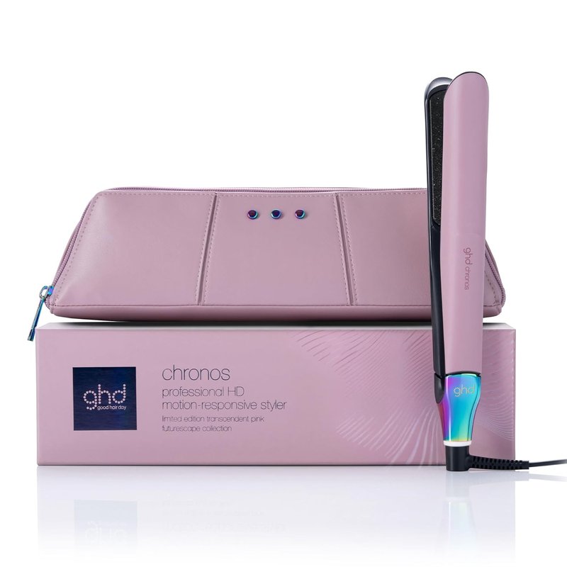 GHD Chronos Styler - 1” Smart Flat Iron Hair Straightener | HD Motion Technology, Faster Styling, Transcendent Pink
