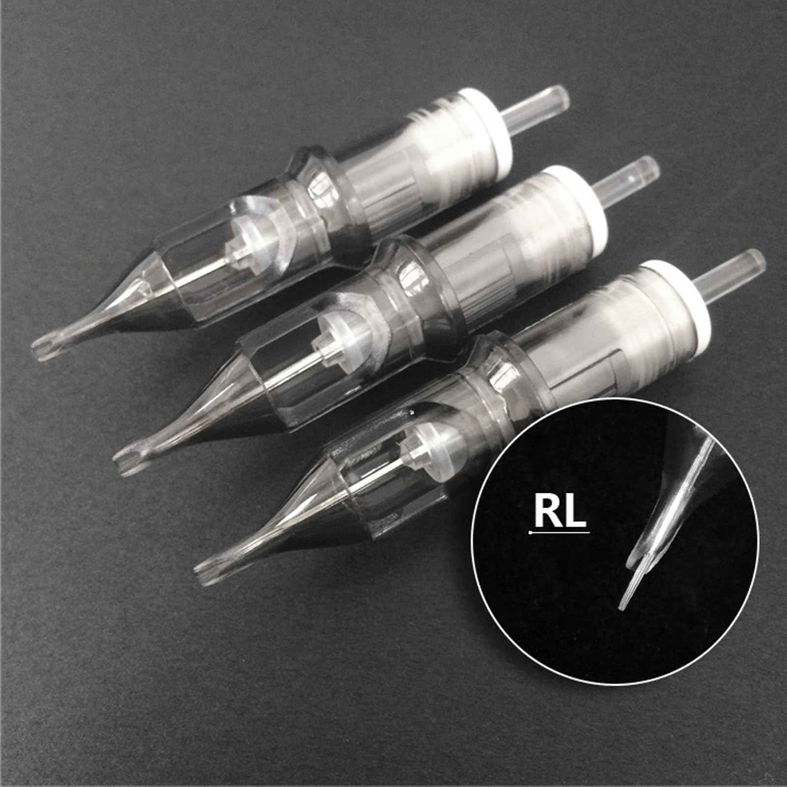EIPTWH 50PCS Assorted Tattoo Cartridges Needles,#12RL RS M1 Round Shader Mixed Size Tattoo Gun Cartridges Needles-5x(1RL 3RL 5RL 7RL 3RS 5RS 7RS 5M1 7M1 9M1) Disposable Tattoo Needles with Membrane