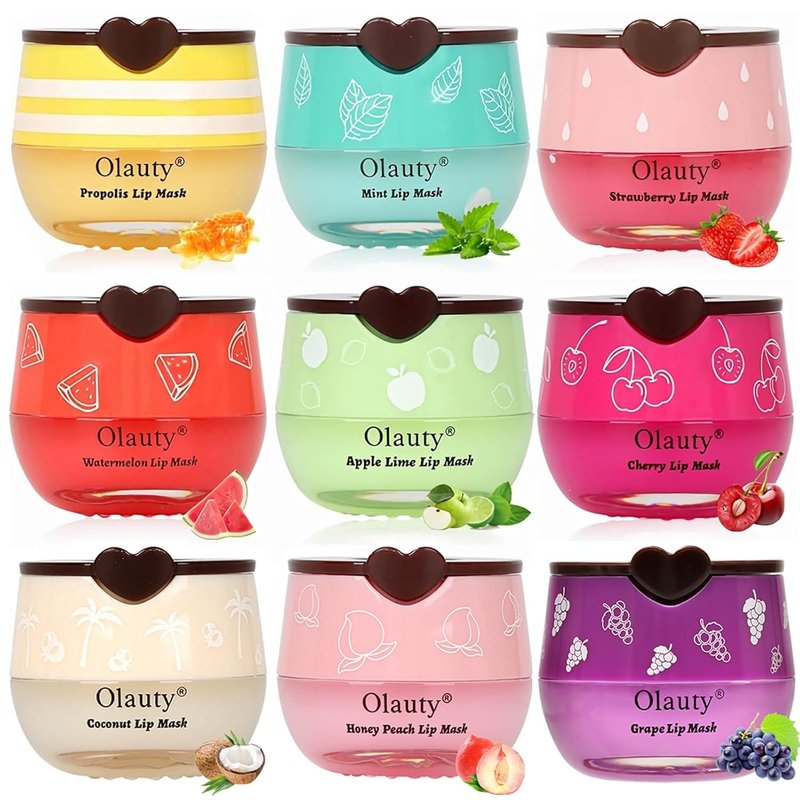 Bee Lip Balm Set - 9 PCS Honey Pot Moisturizing Lip Mask | Perfect Gift for Mother's Day, Birthdays & Teachers