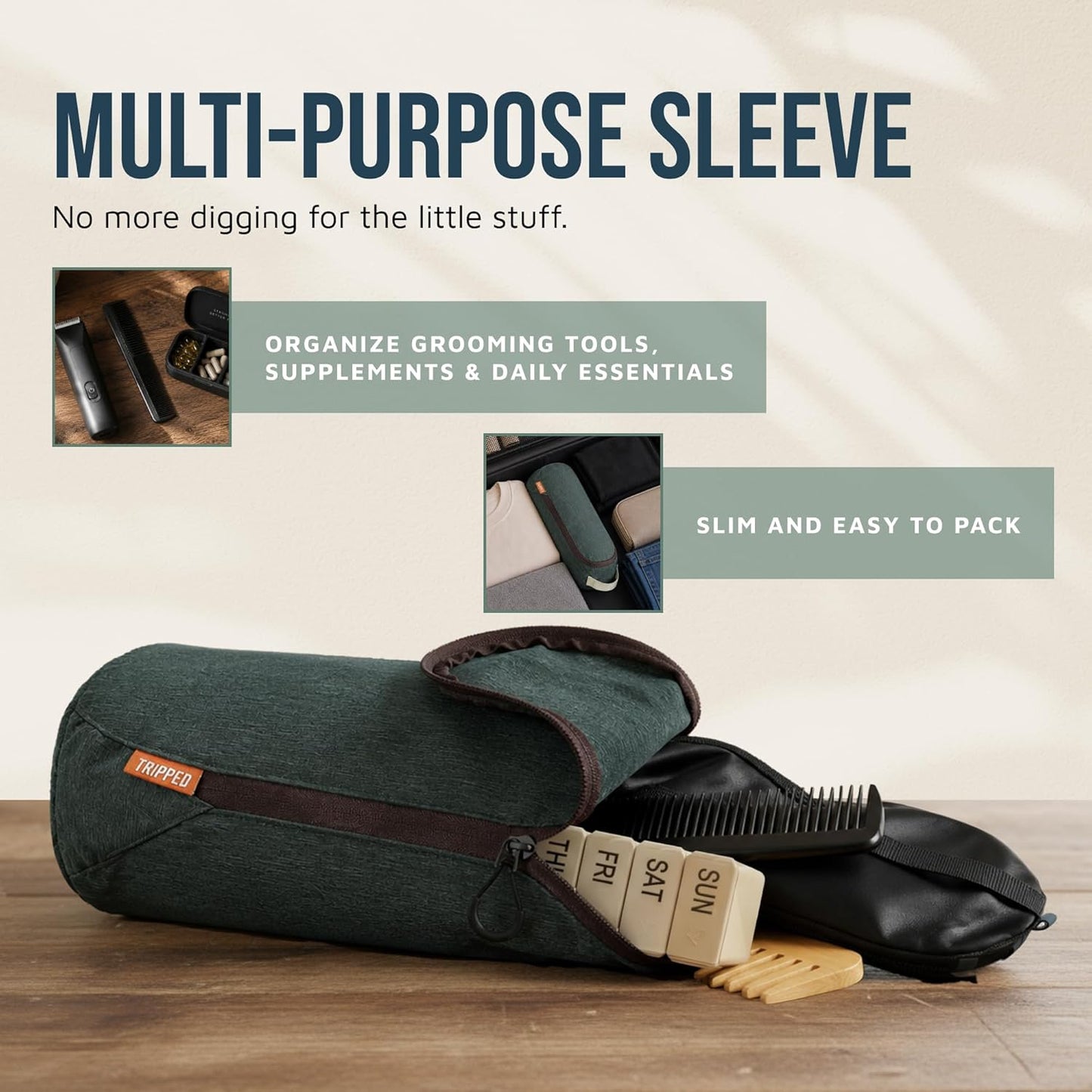 Travel Toiletry Bag Set - Hanging Organizer + TSA-Approved Liquid Bag + Ultralight Accessory Pouch