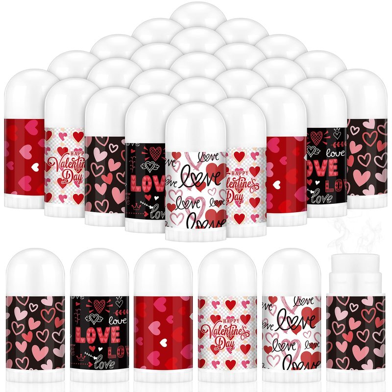 Swiffen 50 Pack Valentine's Lip Balms Gifts Bulk for Women Galentine's Day Party Supplies Basket Stuffers Heart Moisturizing Lip Balm Gifts for Her Teachers Staff Coworkers (Classic)