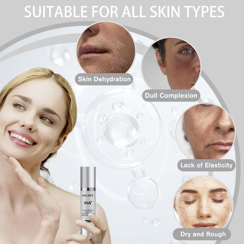 HACIRFE ElegaCell HA + Rejuvenating Hydrator Skin Hyaluronic Acid Boosting Serum for Face - Restore Hydrator Age-Defying Skincare for Women Smooth Fine Lines and Wrinkles 1.69 oz