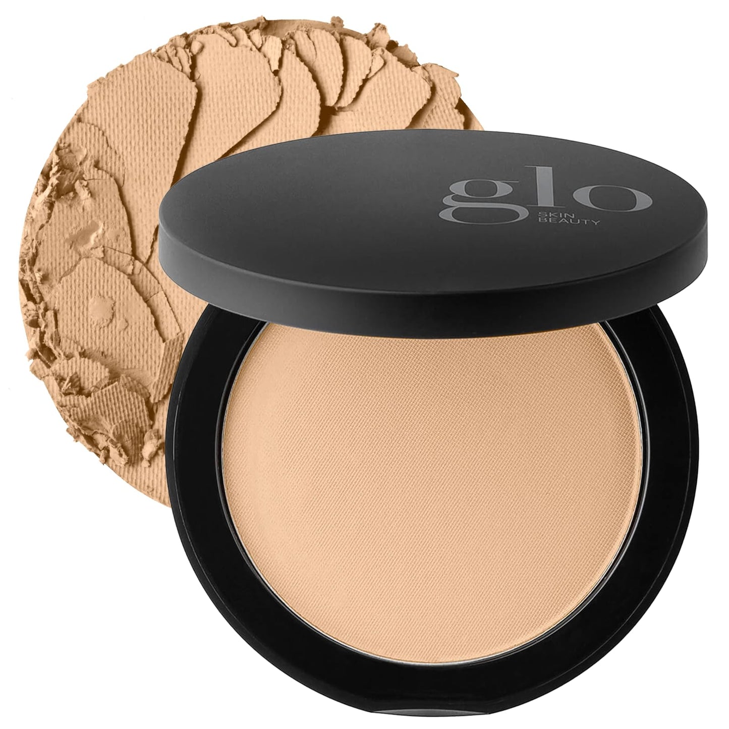 Glo Skin Beauty Pressed Base Powder Foundation, Golden Dark – Buildable Sheer to Full Coverage, Long Wear Face Powder Compact, Pressed Powder Makeup for Smooth, Semi-Matte Finish
