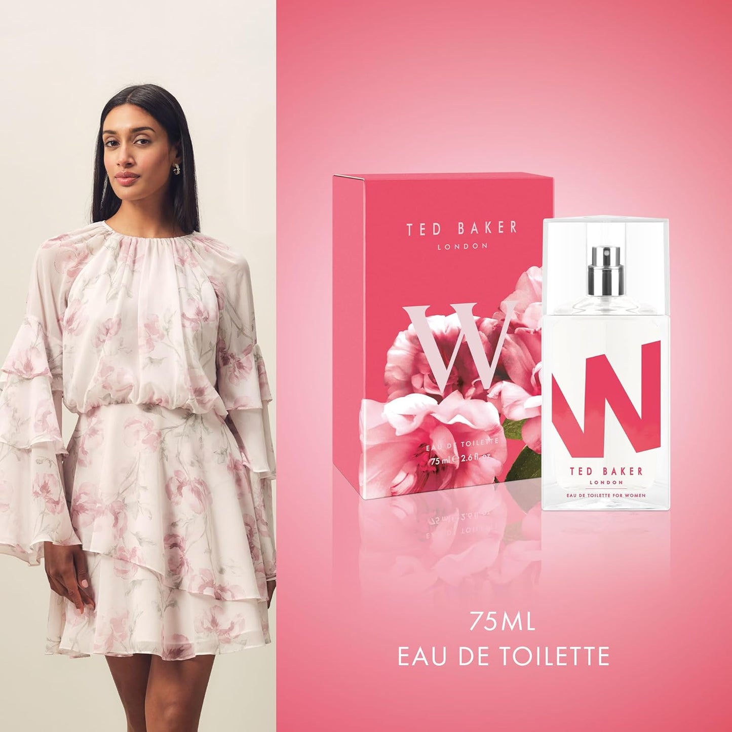 Ted Baker Eau de Toilette Duo Pack - Fruity Floral Rose & Orchid Perfume | Vegan, Long-Lasting, 2 x 2.54 fl oz