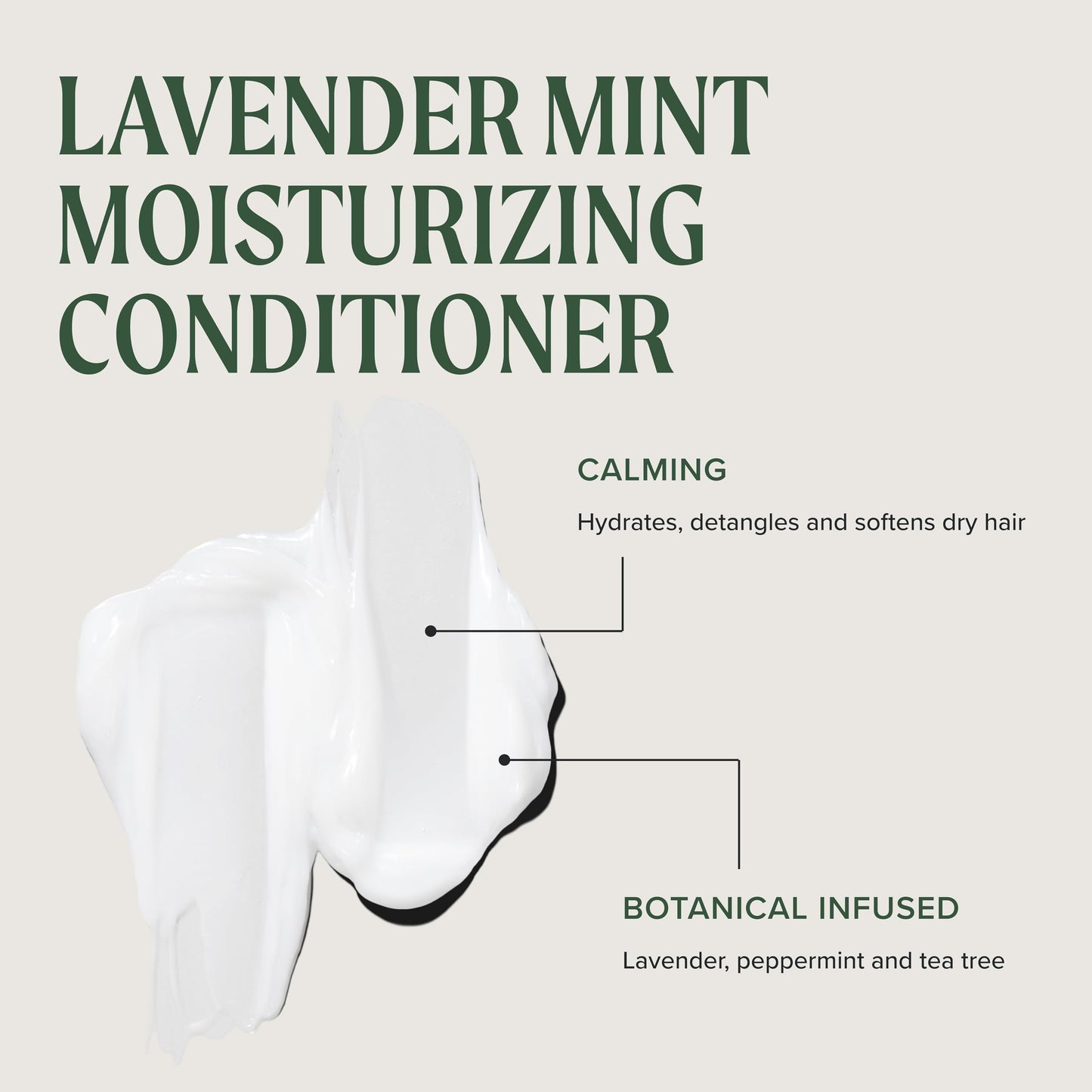 Tea Tree Lavender Mint Moisturizing Conditioner, Hydrates + Soothes, For Coarse + Dry Hair, 33.8 fl. oz.