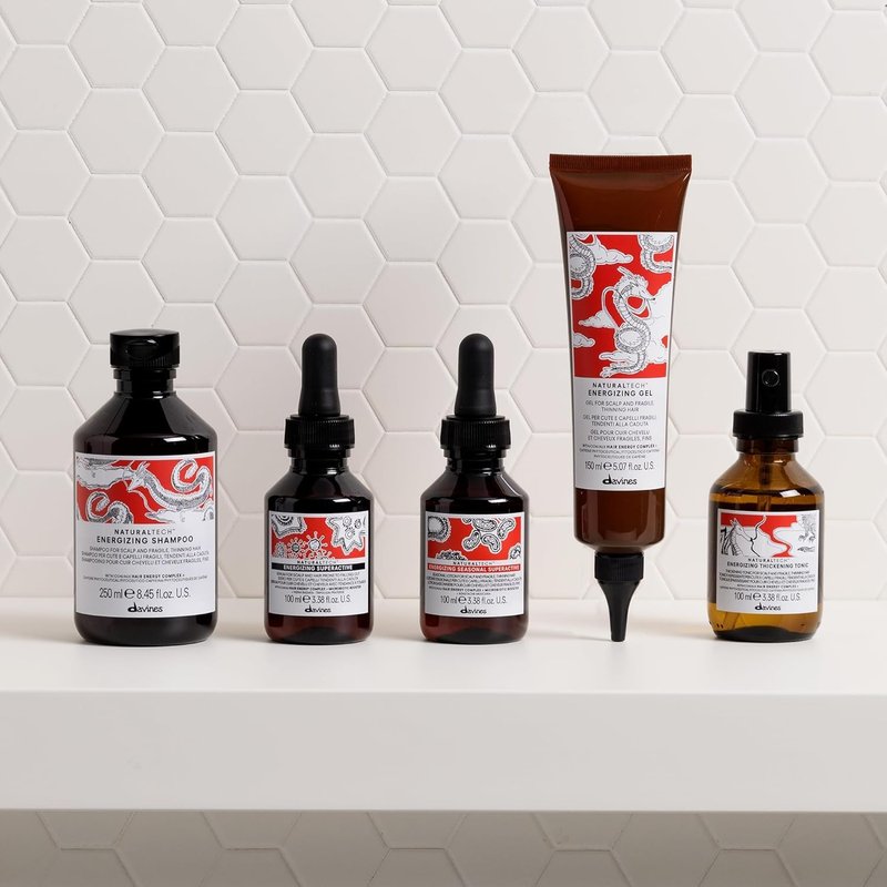 Davines Naturaltech Energizing Superactive Anytime, Stimulating & Fortifying for Thinning Hair & Hair Loss - With Caffeine Phytoceuticals - Thickening Serum, Travel Size, 3.38 Fl Oz