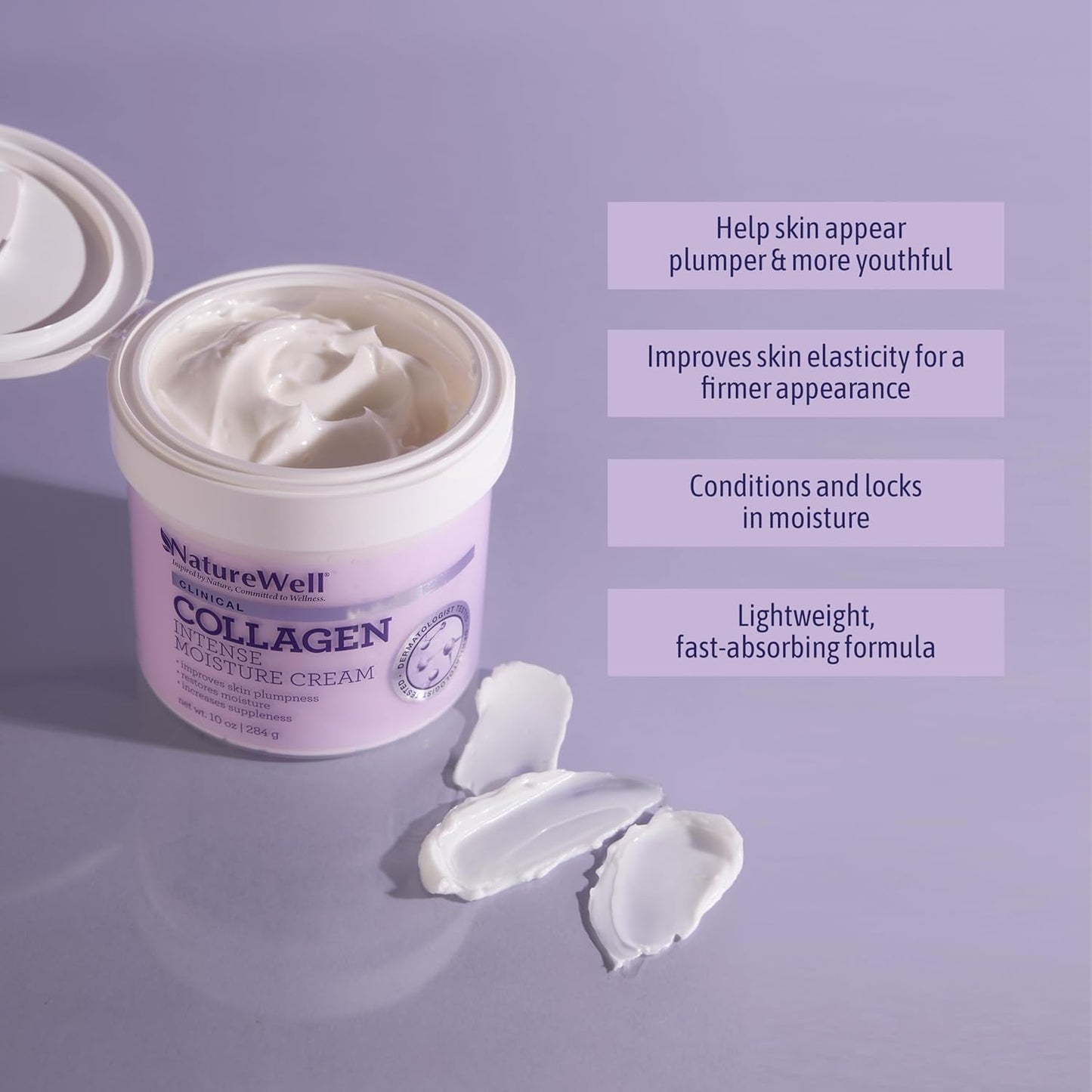Nature Well Clinical Retinol & Collagen Peptide Moisturizing Cream Bundle - 16oz & 10oz | Rejuvenate, Hydrate, Smooth Skin