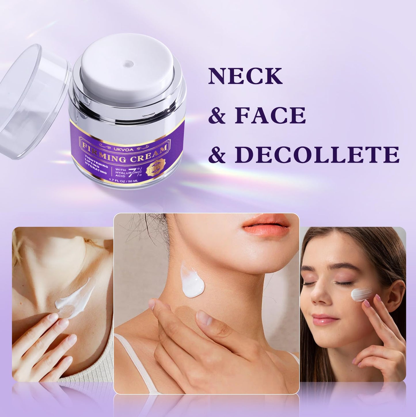 UKVOA Retinol Neck & Face Wrinkle Cream for Women, 1.7 Fl Oz