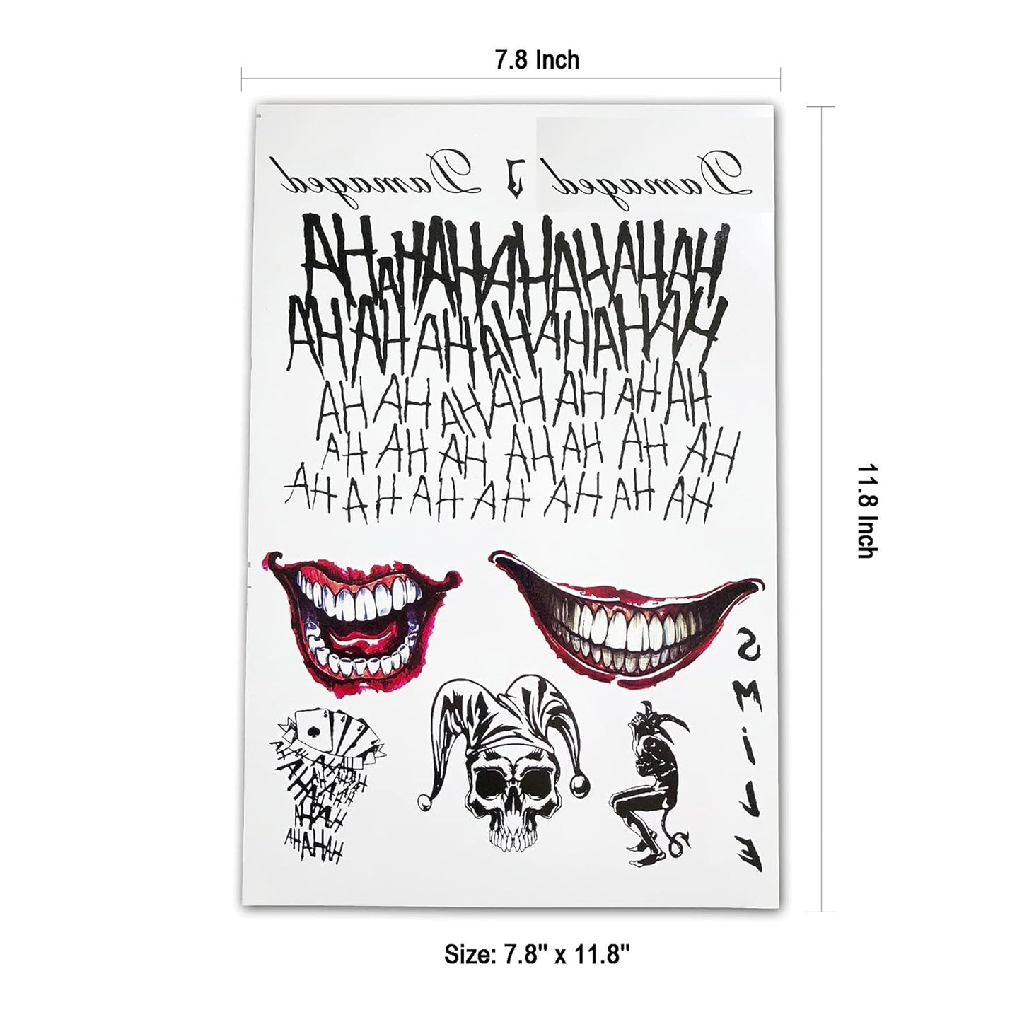Temporary Tattoo Stickers for Women & Men | 3 Sheets for Halloween Costume & Cosplay