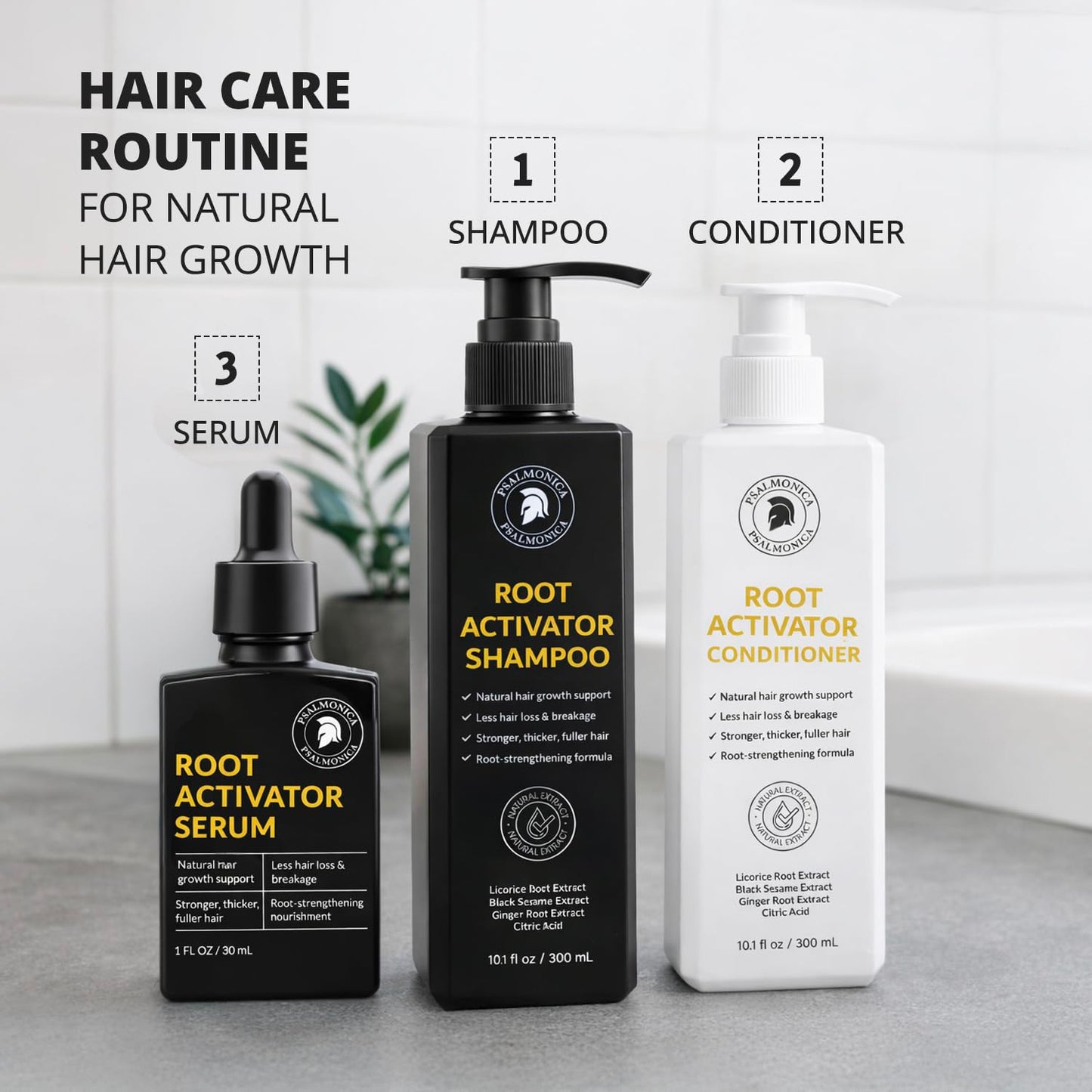 Hair Growth Shampoo and Conditioner Set - Sulfate-Free Thickening Formula for Hair Loss | Regrowth Treatment for Men & Women