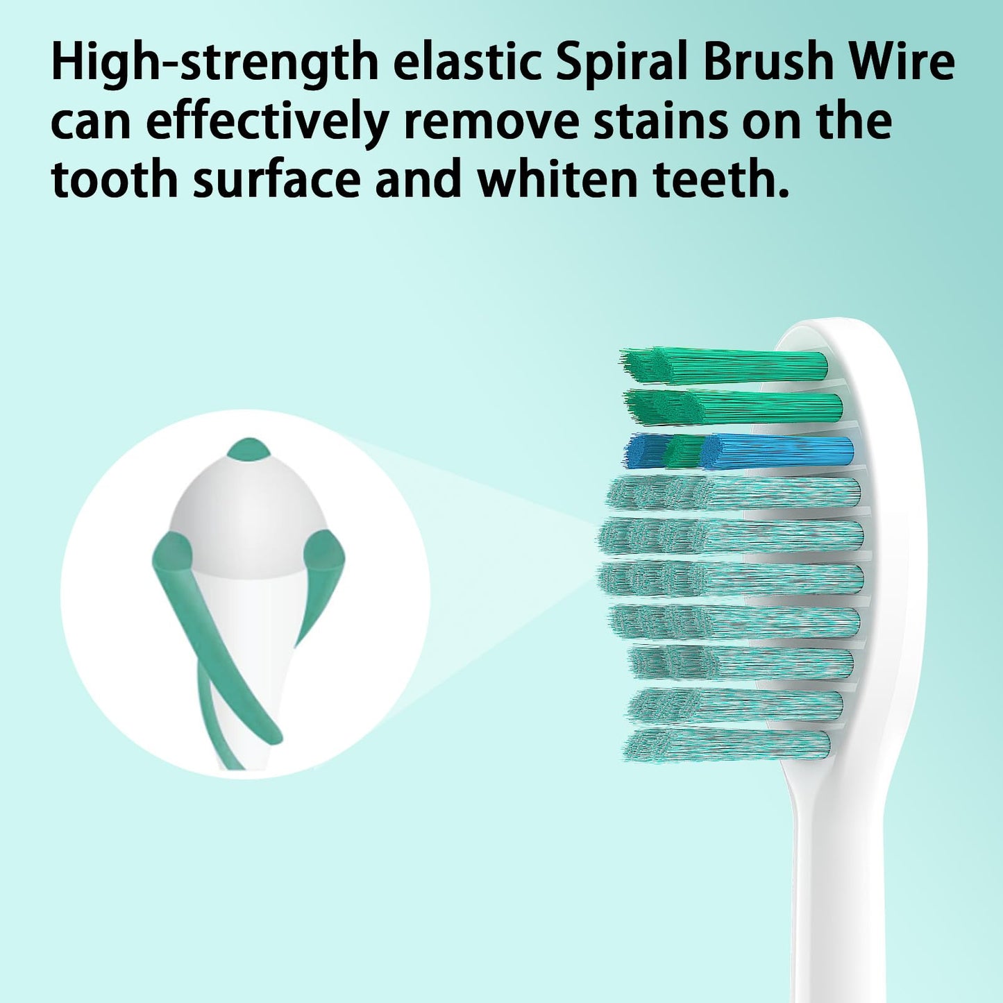 YMPBO 10 Pack Toothbrush Replacement Heads Compatible with TAO Clean Sonic Toothbrush Adults, Tooth Brush Head Toothbrush Heads Refill, Medium Bristles, Whitening