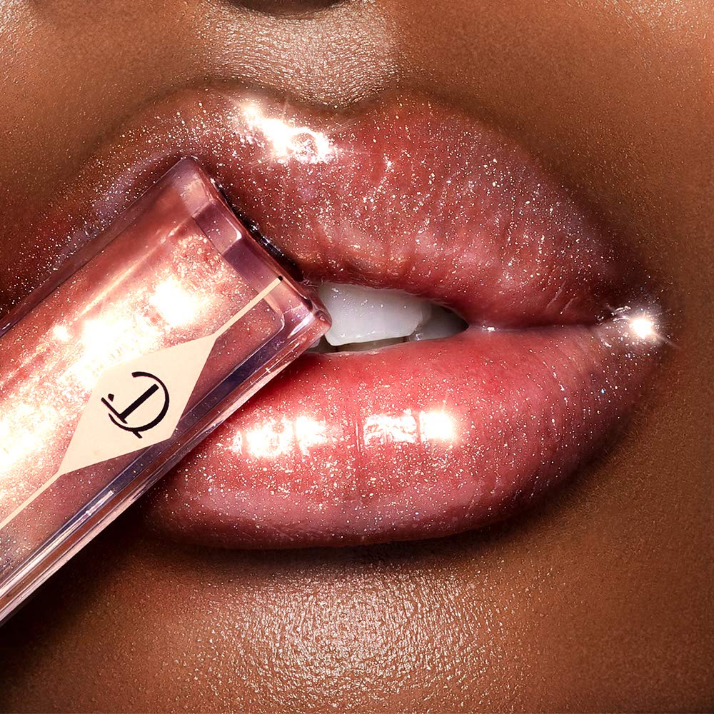 Charlotte Tilbury Lip Lustre Hydrating Lip Gloss - High Shine Non-Sticky Formula with Lotus Extract - Long Lasting Moisturizing Makeup, Velvet Soft Finish - Ibiza Nights, Rose Gold