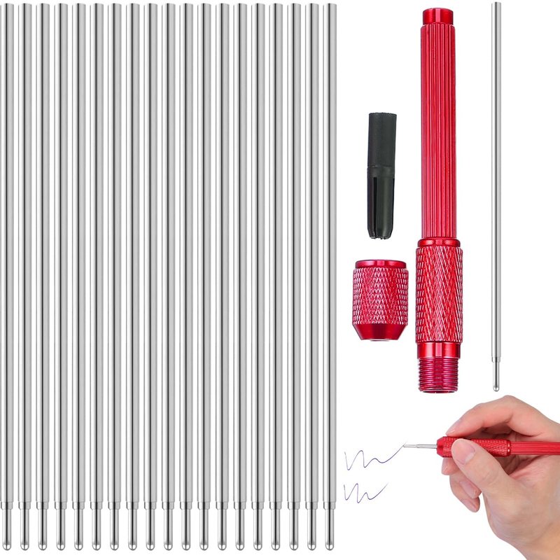 Exceart 20Pcs Tattoo Pen Holder Set，Marking Stencil Pens with Adjustable Grip - Professional Tattoo Supplies for Artists, Red & Purple