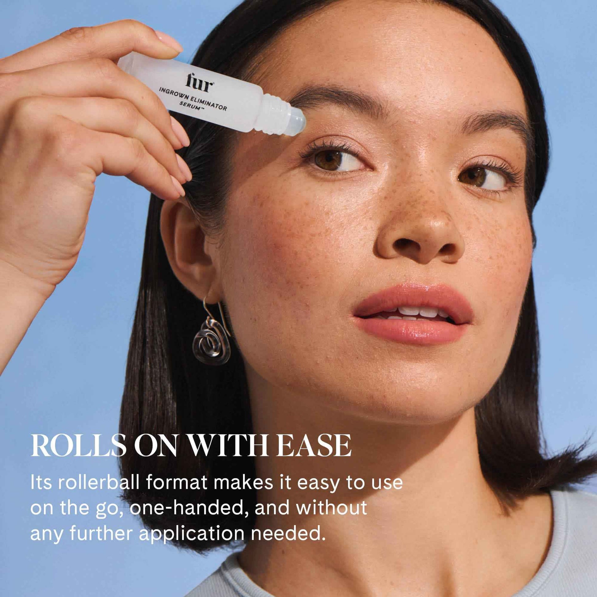 Fur Ingrown Eliminator Serum Rollerball Travel Size - Powerful Ingrown Hair Treatment Serum With AHAs and BHAs to Treat and Prevent Ingrown Hairs and Bumps, Hydrates and Soothes Irritated Skin - 10 ml