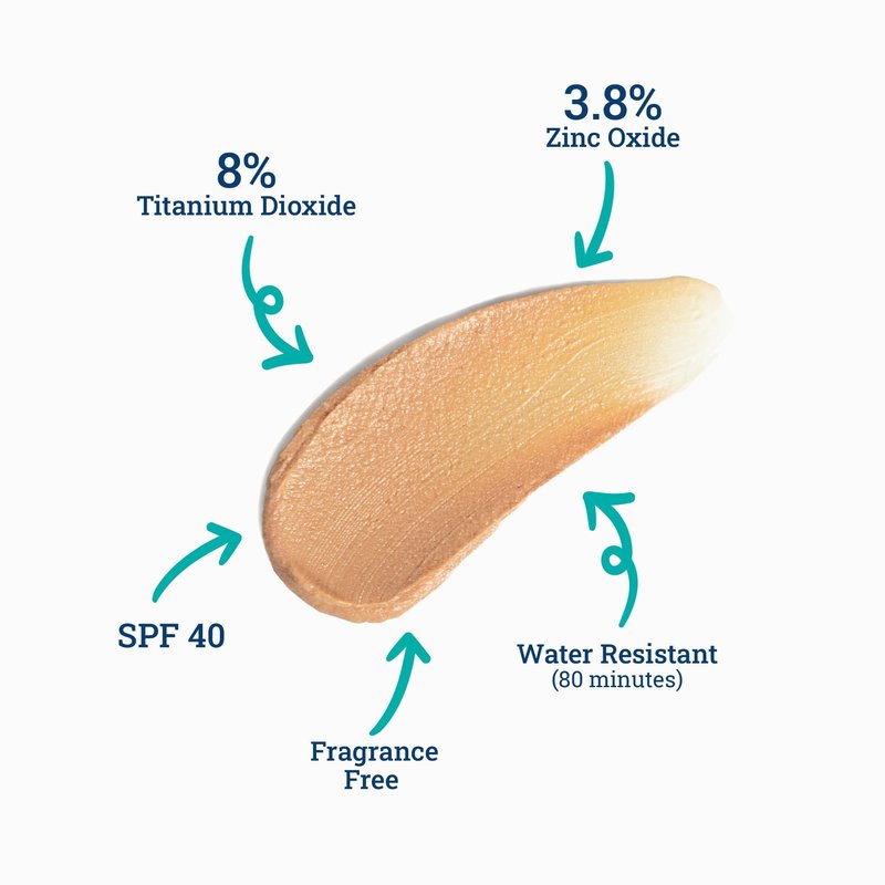 COTZ Face Prime & Protect Tinted Mineral Sunscreen and Facial Primer Broad Spectrum SPF 40; PA+++ 1.5 oz / 42.5 g.