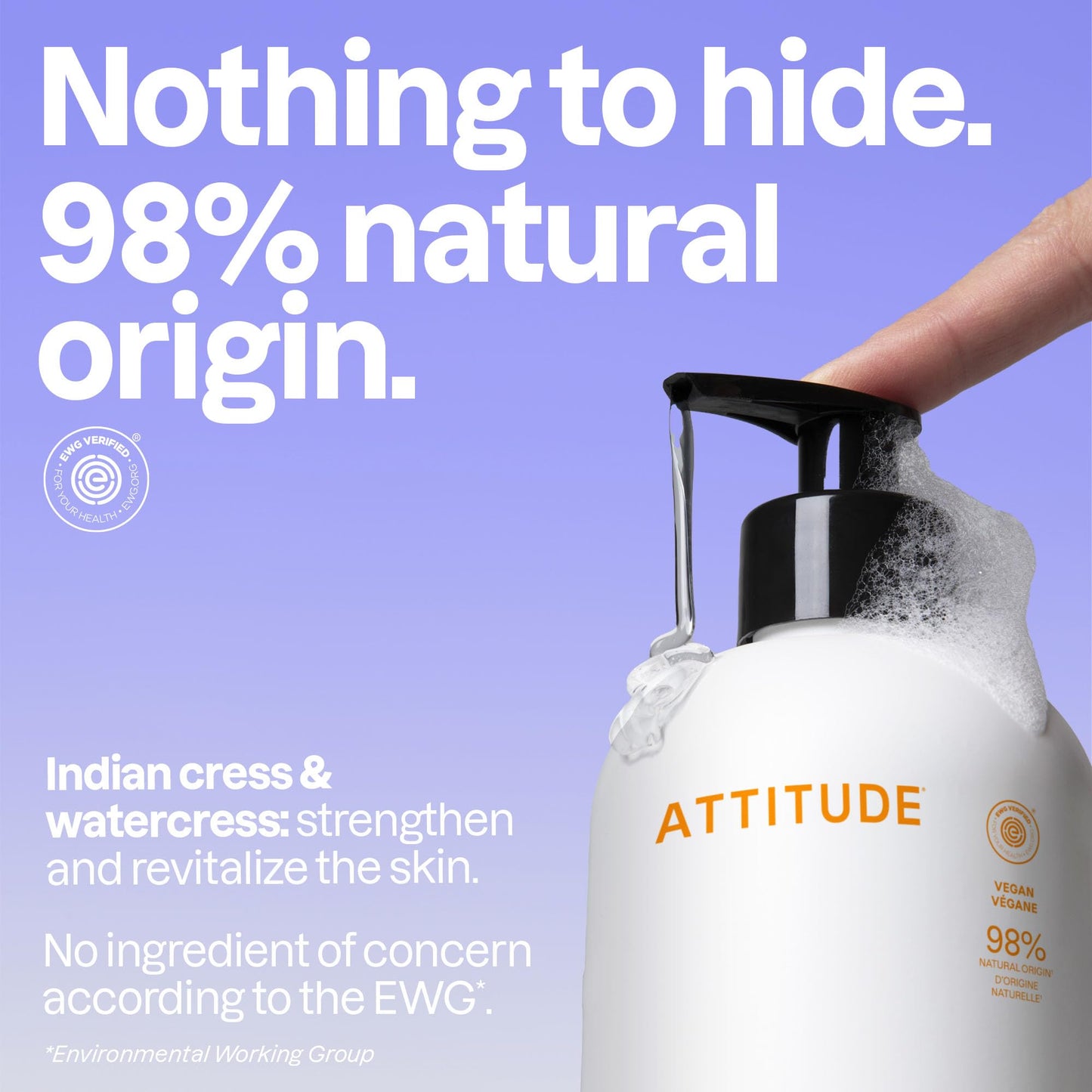 ATTITUDE Liquid Hand Soap, EWG Verified, Plant and Mineral-Based, Vegan Personal Care Products, Orange Blossom & Eucalyptus, 16 Fl Oz (Pack of 3)