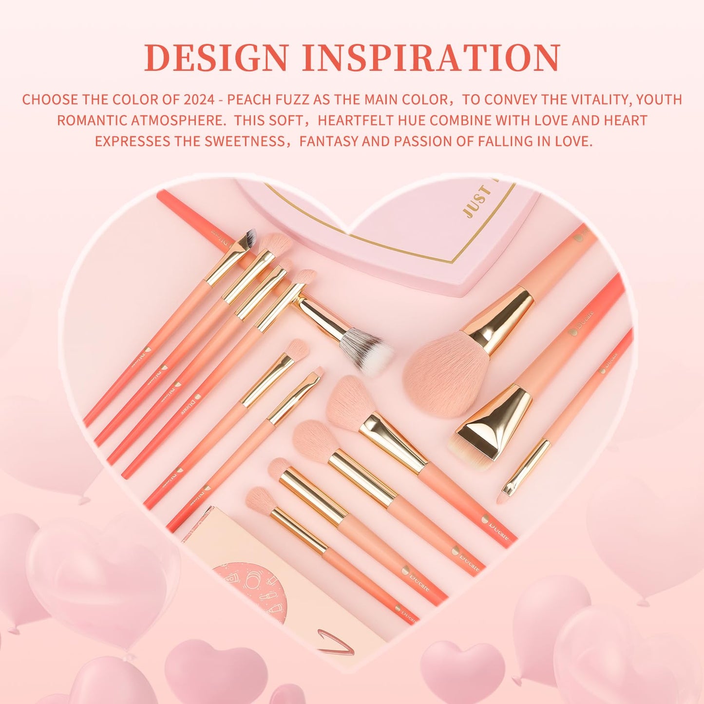 DUcare Makeup Brushes 14Pcs Makeup Brush Set Premium Synthetic Kabuki Foundation Blending Face Powder Blush Concealers Eye Shadows Brushes
