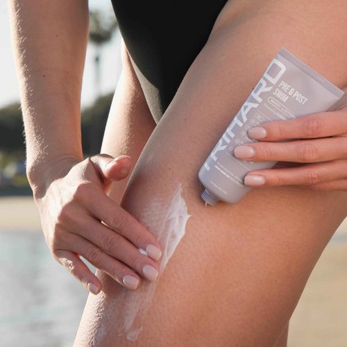 TRIHARD Chlorine Defense Body Lotion for Swimmers, Protects and Hydrates Sensitive Skin from Pool and Ocean, Pre and Post Swim Chlorine Protection from Hard Water and Chemicals