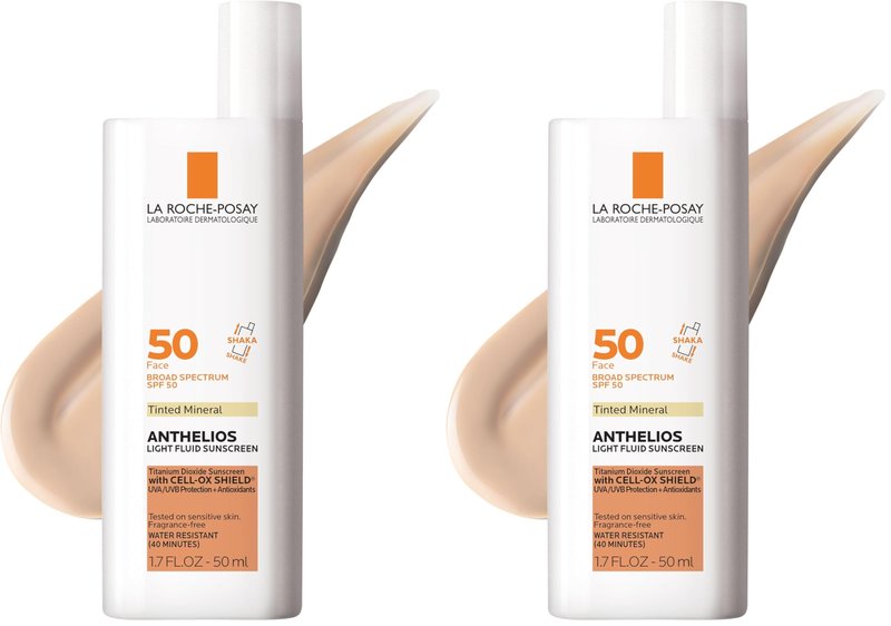 La Roche Posay Anthelios 50 Mineral Tinted Ultra Light Sunscreen Fluid 50ml/1.7oz (Pack of 2)