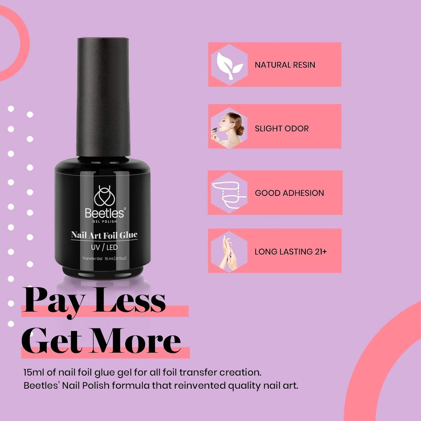 Beetles Liquid Latex for Nail 15ml - Peel off Nail Polish Cuticle Guard with Plastic Nail Care Stick Nails Design Air-Dry Liquid Latex Barrier for Protector Fingers