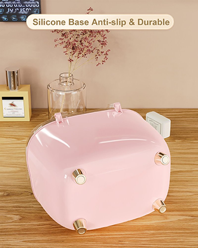 Anylady Lipstick Organizer For Vanity - Detachable Perfume Organizer (Thicken Upgraded), Lipstick Holder With Cover, Cosmetic Organizer (Pink)