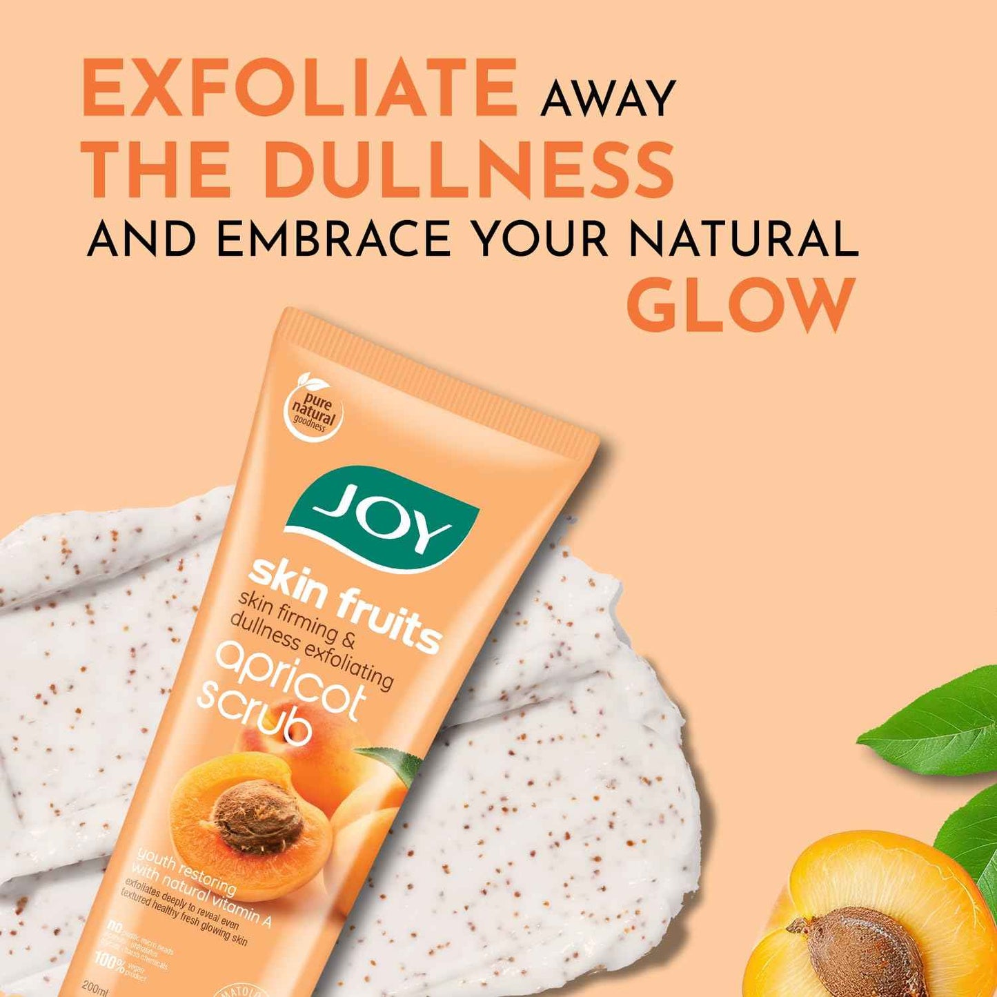 Joy Skin Fruits Gentle Moisturizing Apricot Scrub , 200ml
