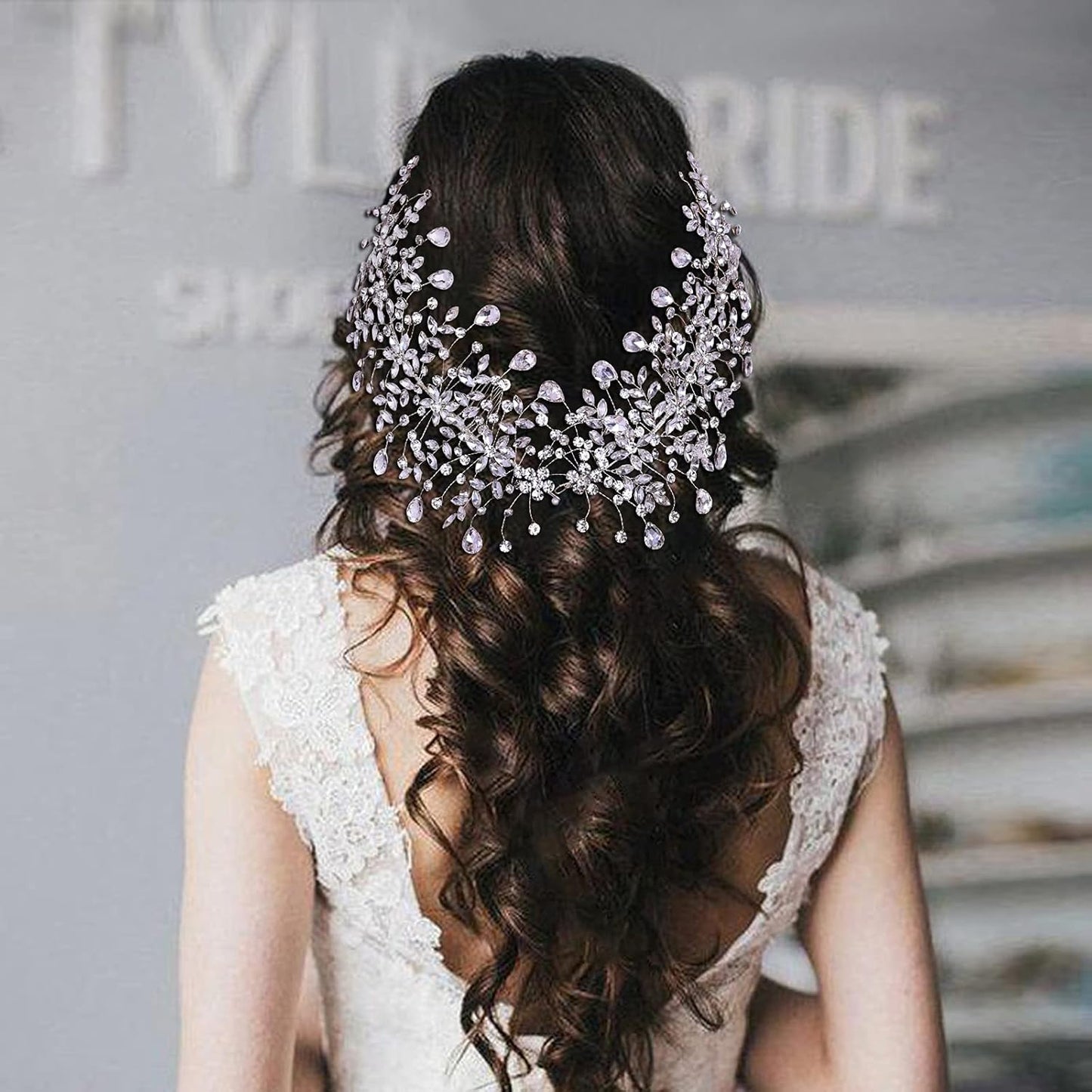 Bridal Tiara - Silver Rhinestone Hair Accessory for Weddings | Elegant Hair Comb for Bridesmaids