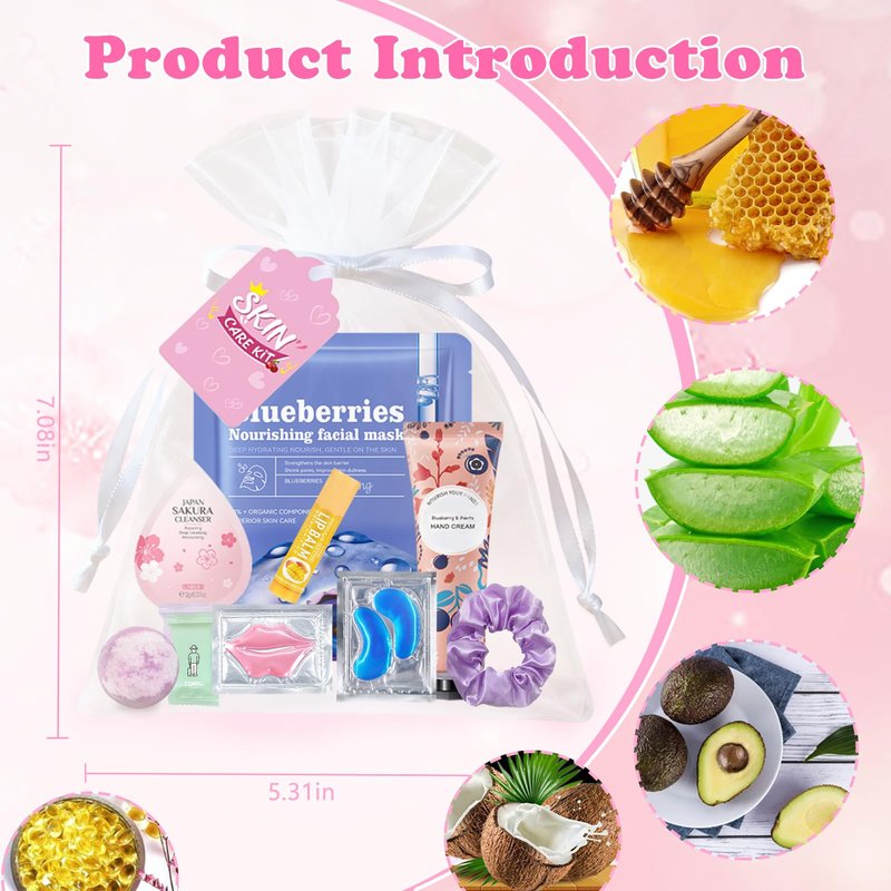 132 PCS Spa Party Supplies for Women, Spa Party Favors Includes Face Masks, Lip Masks, Eye Masks, Hand Cream, Lip Balm, Bath Bombs, Spa Birthday Sleepover Party Supplies Spa Party Favors