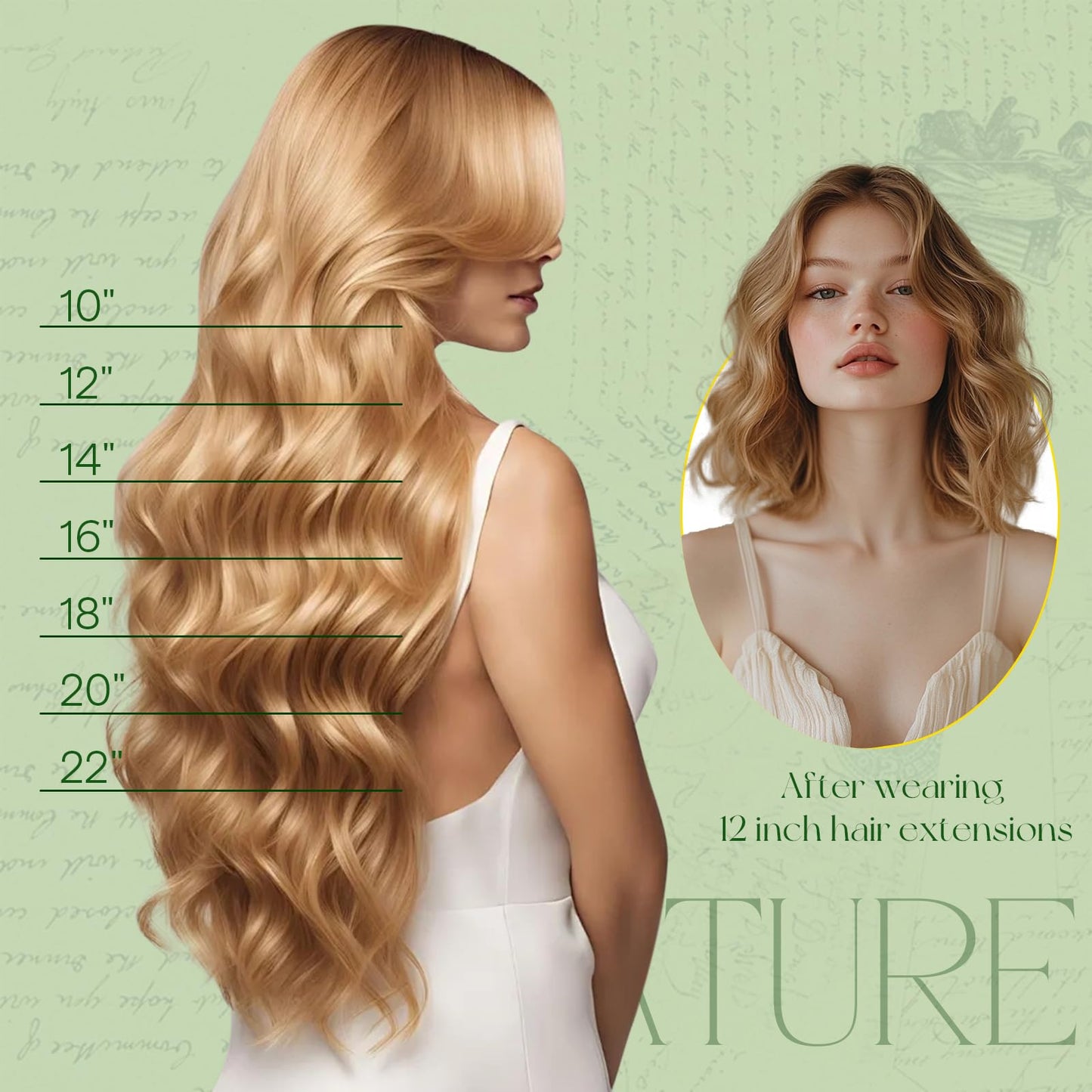 RUNATURE Blonde Clip in Hair Extensions Human Hair, Real Hair Extensions Clip in Human Hair, Remy Thick Hair for Women, Double Weft, 12 Inch 80g 7pcs #18P60 Ash Blonde HIghlight