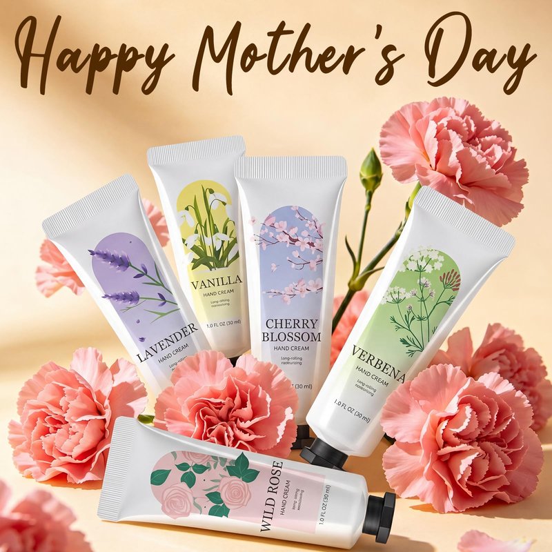 BODY & EARTH Hand Cream Bulk 50 Pack Small Gifts for Women Hand Lotion Travel Size Mini Lotion Creams & Lotions Set Gifts for Mom Bridesmaid Gifts