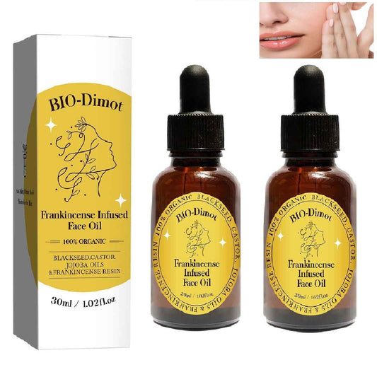 GHTPJ Frankincense Resin Oil, Natural Castor and Jojoba Oils Cold Pressed Serum Face Hydrates Anti-Aging Organic Frankincense Oil. -2Pcs