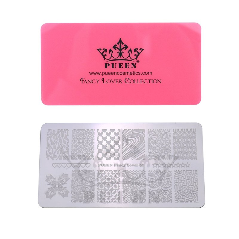 PUEEN Nail Art Stamping LOVE BOX II 02-4 Lover Collection Plates - 125x65mm Unique Nailart Polish Stamping Manicure Image Plate Accessories Kit BH000665