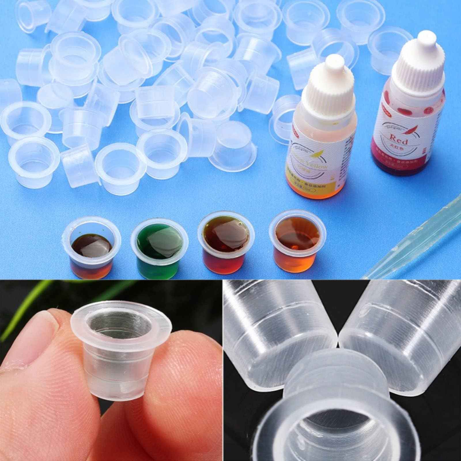 Urknall 1000PCS Large Size Tattoo Ink Cups Large Tattoo Caps 16MM Tattoo Ink Cups Pigment Cups Tattoo Plastic Cap for Tattoo Ink