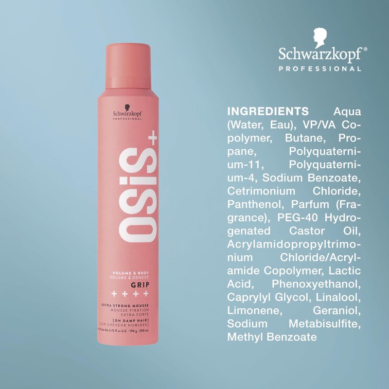 OSiS+ Packing Light and Styling Right Travel Hair Styling Kit - Includes Dust It Mattifying Volume Hair Powder, Travel Size Grip Extreme Hold Mousse, Limited-Edition Travel-Size Makeup Bag Gift Set