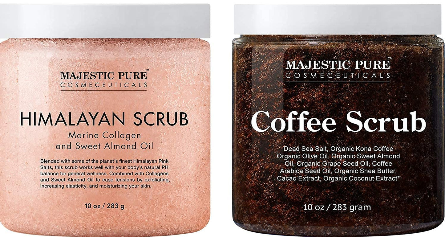 Himalayan Scrub Bundle - Collagen & Coffee Exfoliating Scrub (10 oz Each)