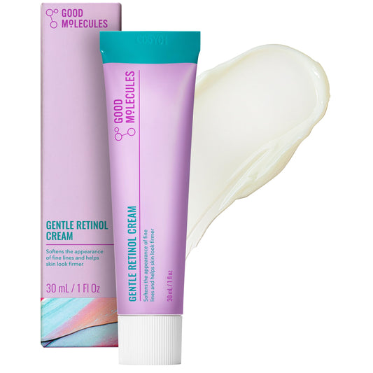 Good Molecules Gentle Retinol Cream - Retinol Night Cream to Minimize Appearance of Fine Lines & Wrinkles, Skin Tightening Recipe with Bakuchiol, Anti-Aging Skin Care For Face