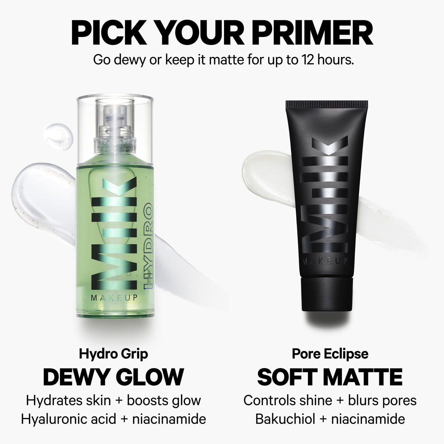 Milk Makeup Pore Eclipse Mattifying Primer – Blurs Pores, Controls Shine + Holds Makeup for Up to 12 Hours – Creates a Smooth, Even Base for a Soft, Long-Lasting Matte Finish – 0.68 oz