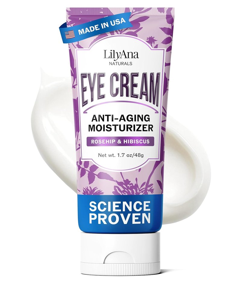 LilyAna Naturals Eye Cream - Dark Circles & Puffiness Treatment | Anti-Aging for Sensitive Skin - 1.7 oz