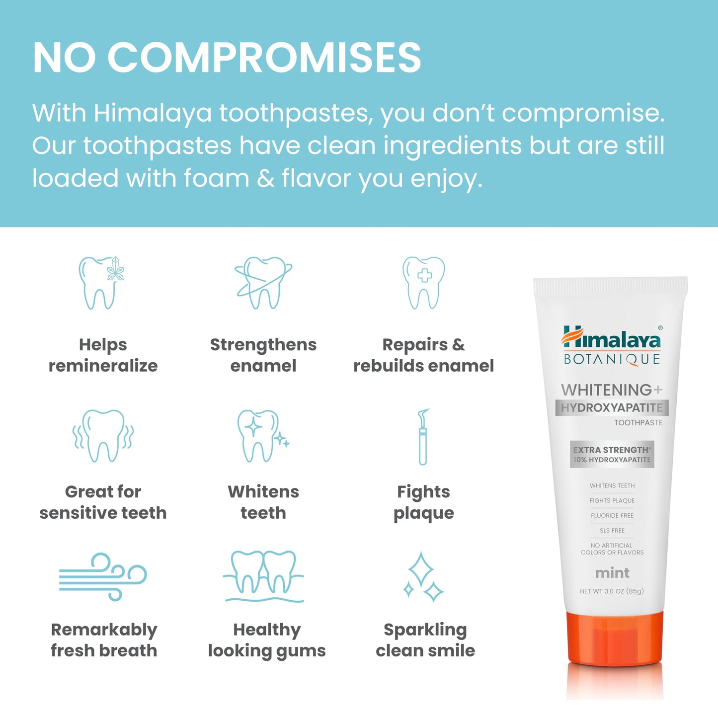 Himalaya Botanique 10% Nano Hydroxyapatite Toothpaste, Mint, 3 oz