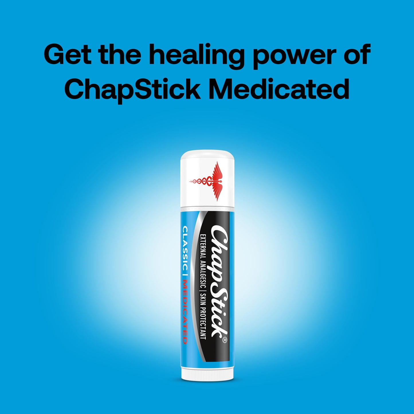 ChapStick Bulk Medicated Lip Balm 12-Pack – External Analgesic, Skin Protectant for Dry Lips & Cold Sore Pain Relief, 0.15 Oz Ea