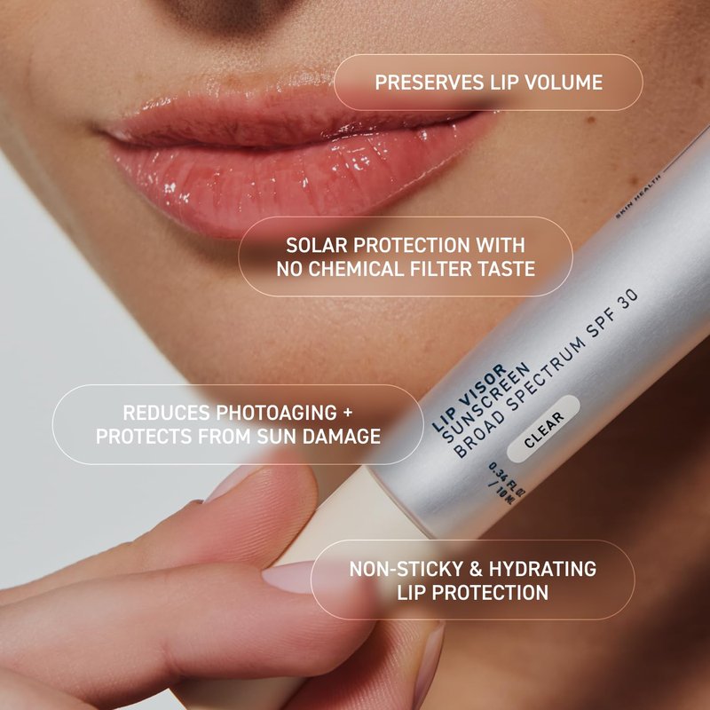 Clear Lip Balm with SPF 30 | Mint Flavored Moisturizing Semi-Gloss - 2 Pack