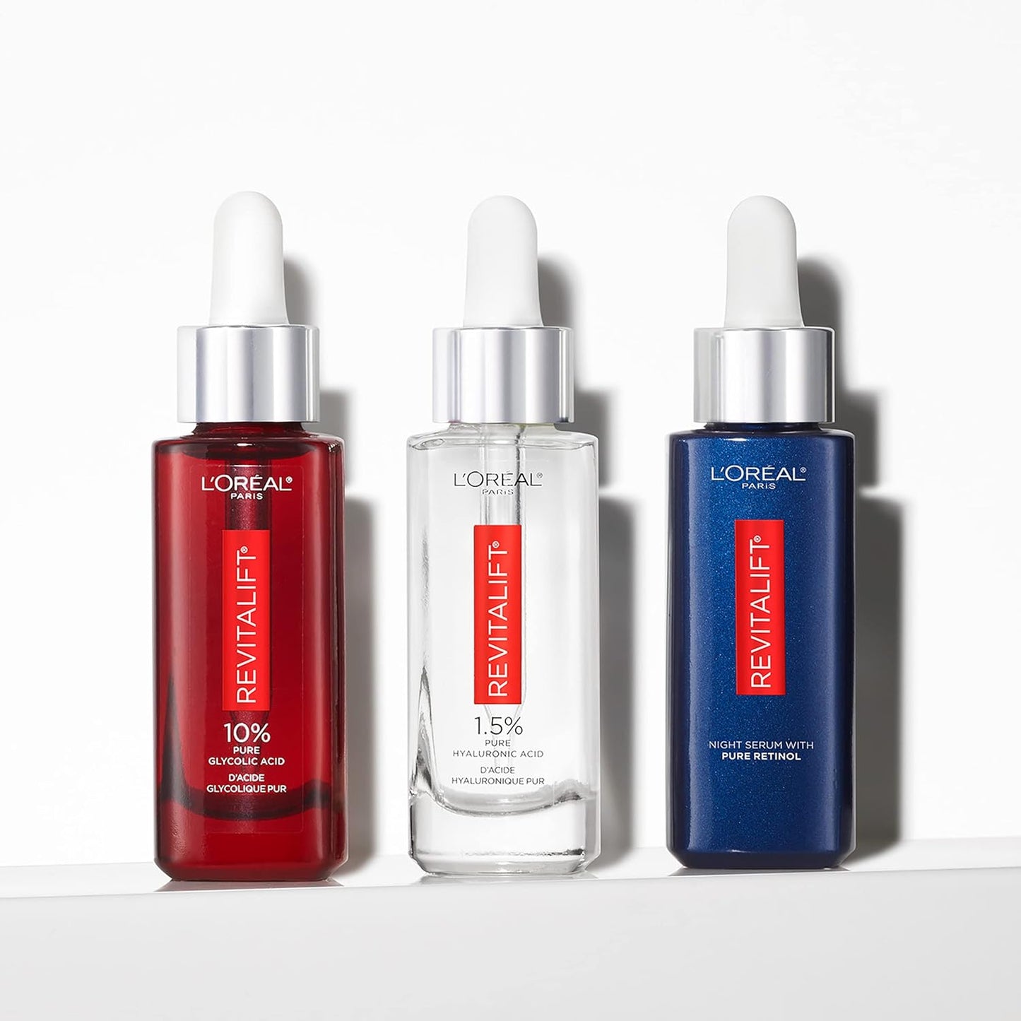 L'Oreal Paris Revitalift Night Serum - 0.3% Pure Retinol for Deep Wrinkles | Fragrance-Free, 1 oz