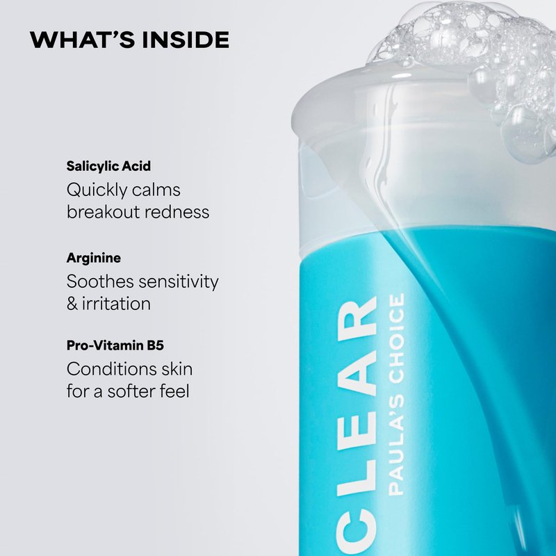 Paula's Choice CLEAR Pore Normalizing Cleanser Bottle + Refill Pouch Kit, Salicylic Acid Daily Face Wash Duo for Acne, Blackheads, Large Pores & Redness, Set of 2