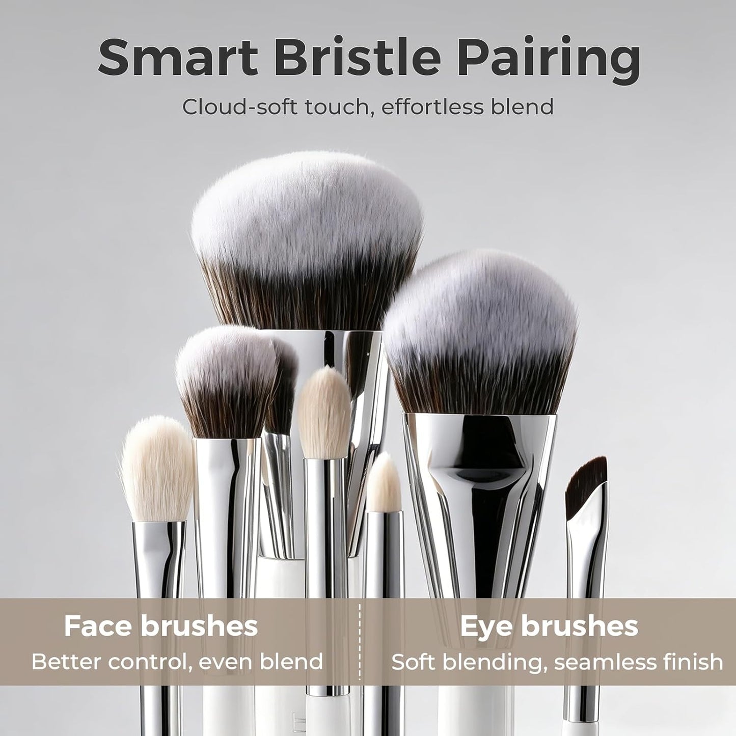 Makeup Brushes Set - 7-Piece Professional Face & Eyeshadow Brush Kit with Premium Bristles | Includes Travel Bag