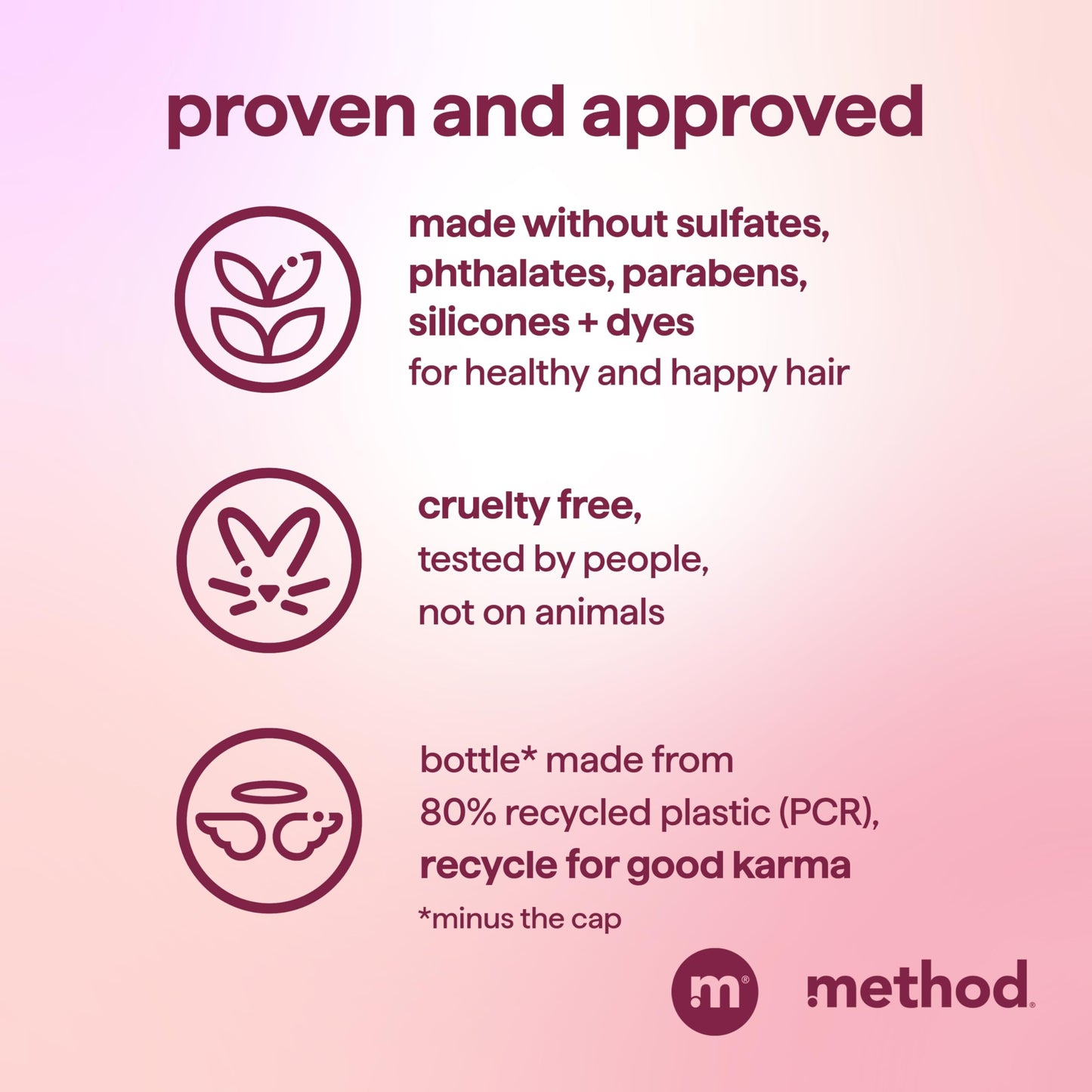 Method Pure Peace Volumizing Shampoo - For Thicker, Fuller and Visibly Hydrated Hair - Sulfate Free and Safe for Color-Treated Hair - 14 oz