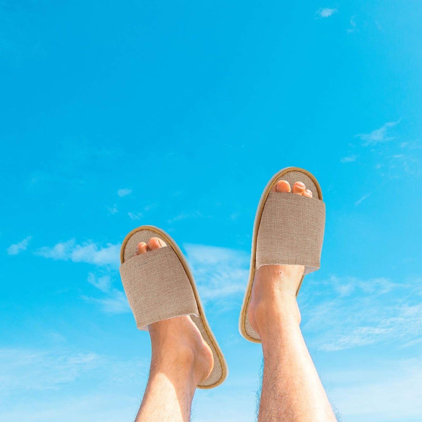 Disposable Travel Slippers - Open Toe Nonslip Indoor Spa Footwear | 6 Pairs for Guests