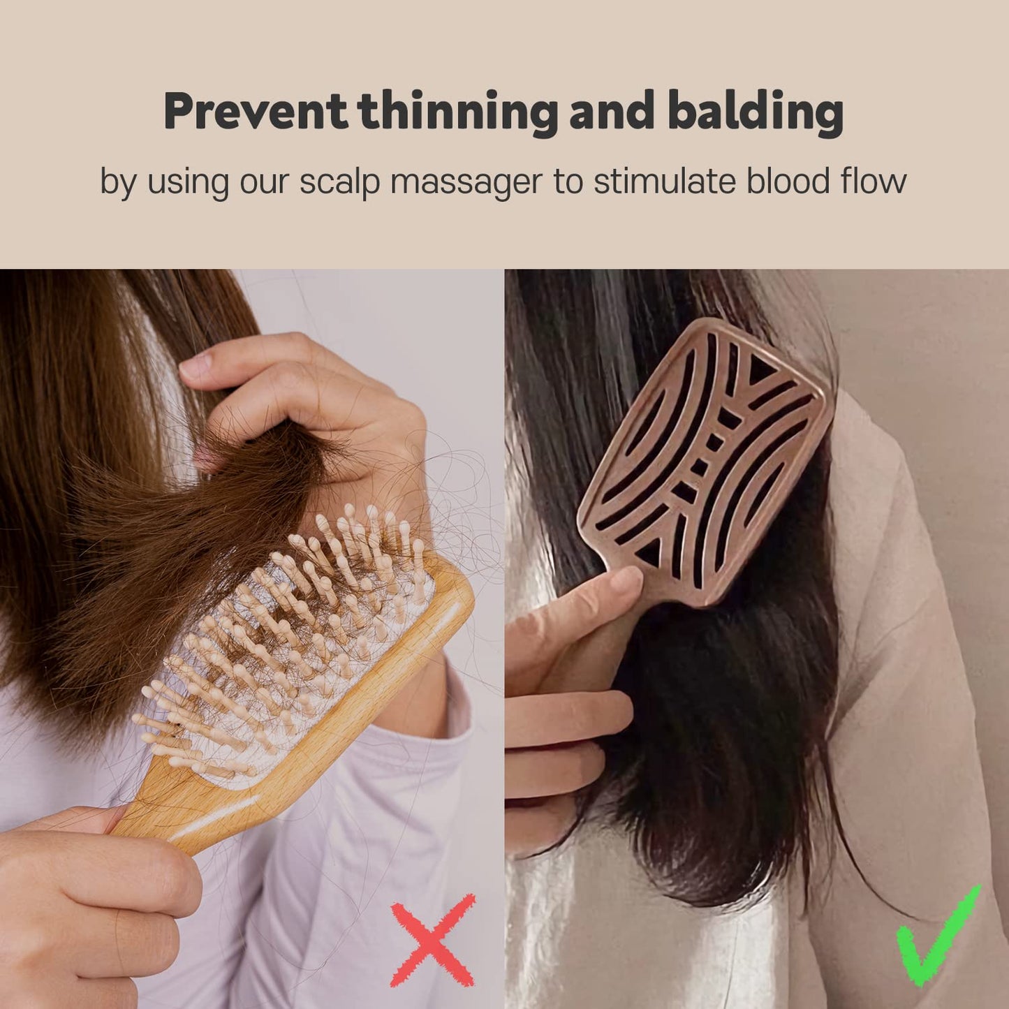 Yao Boar Bristle Hair Brush - Ventilated Thick & Curly Hair Detangler for Women & Kids, Shiny & Textured Hair