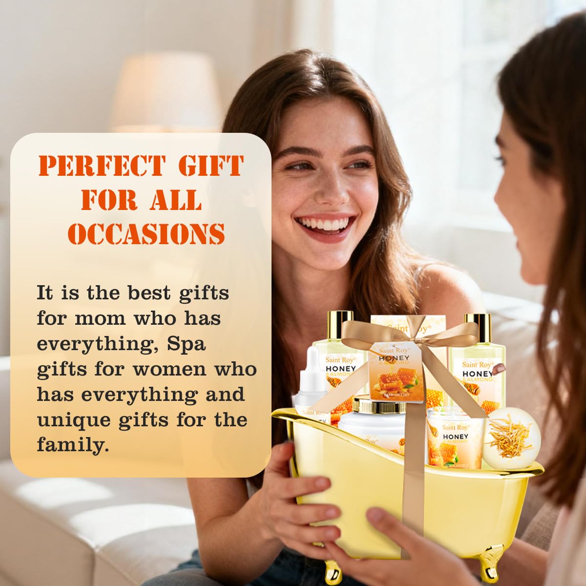 Shower kit gift Birthday Spa Gifts for Women & Men, Honey Almond Bath Gift
