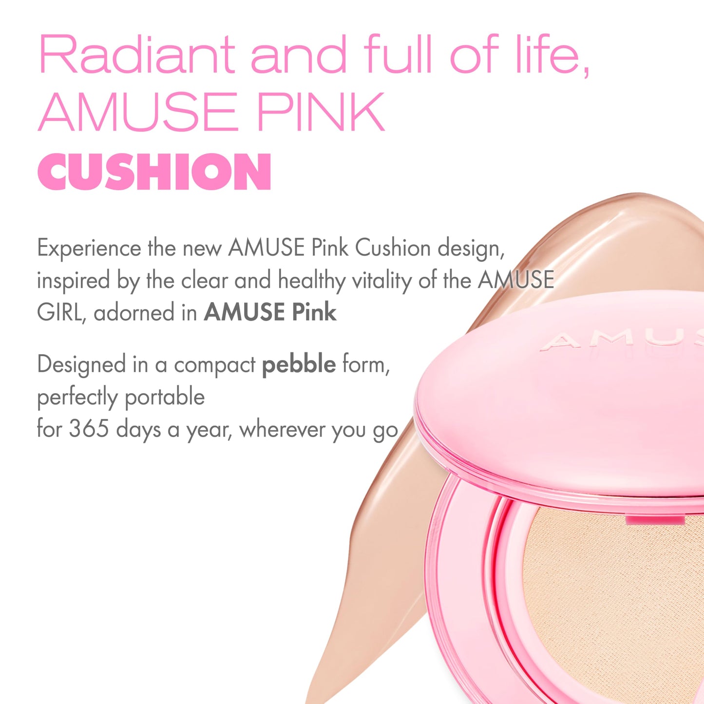 AMUSE SEOUL Dew Power Vegan Cushion Foundation Refill (02 HEALTHY REFILL) - Semi Glow, Full Coverage, Dewy Finish, Long Lasting, Lightweight, Smooth Radiant Skin, Vegan, Korean Beauty Makeup