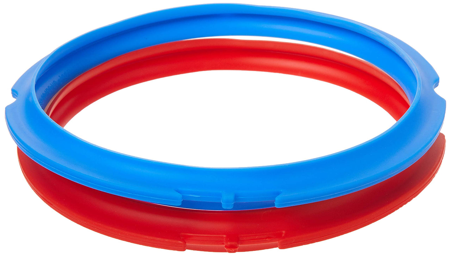 Instant Pot Sealing Ring Mini 3-Qt, Inner Pot Seal Ring, Electric Pressure Cooker Accessories, Non-Toxic, BPA-Free, Replacement Parts, Red/Blue, 2 Count (Pack of 1)